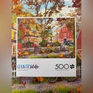 Buffalo Games Country Life "Autumn Farmhouse" 500-Piece Puzzle